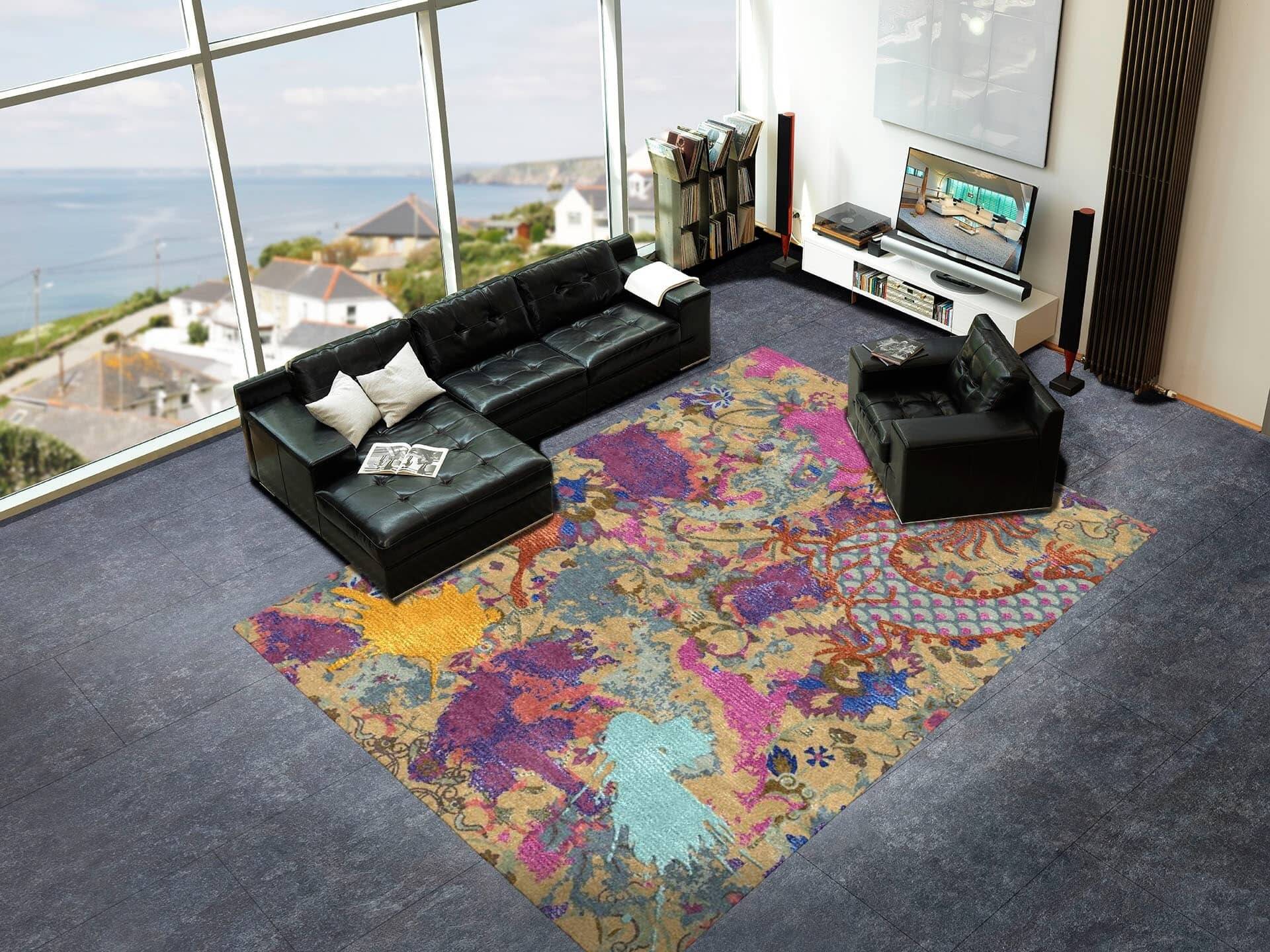 Makalu Nepal Teppich Antique VT349 Handgetuftet im Wunschmaß – Bild 2